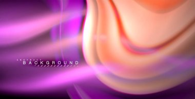 Neon parlayan dalga, sihirli enerji ve ışık arka plan