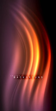 Neon parlayan dalga, sihirli enerji ve ışık arka plan