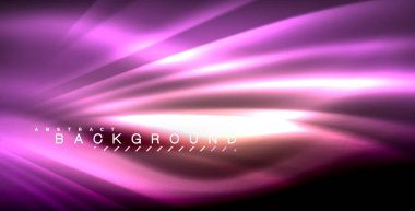 Neon parlayan dalga, sihirli enerji ve ışık arka plan