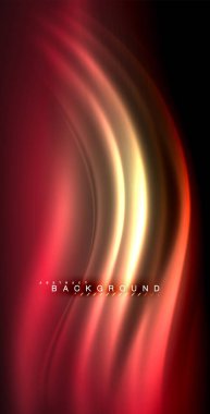 Neon parlayan dalga, sihirli enerji ve ışık arka plan