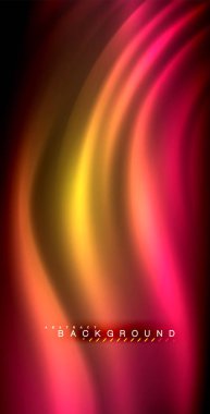 Neon parlayan dalga, sihirli enerji ve ışık arka plan