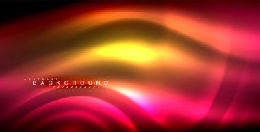 Neon parlayan dalga, sihirli enerji ve ışık arka plan