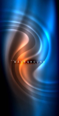 Neon parlayan dalga, sihirli enerji ve ışık arka plan