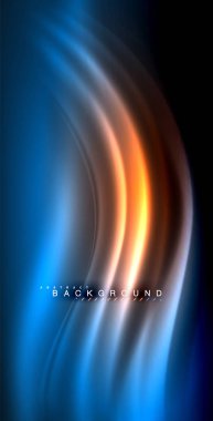 Neon parlayan dalga, sihirli enerji ve ışık arka plan