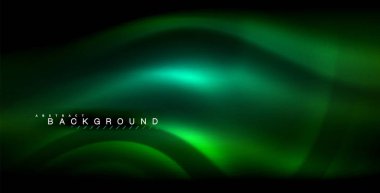 Neon parlayan dalga, sihirli enerji ve ışık arka plan