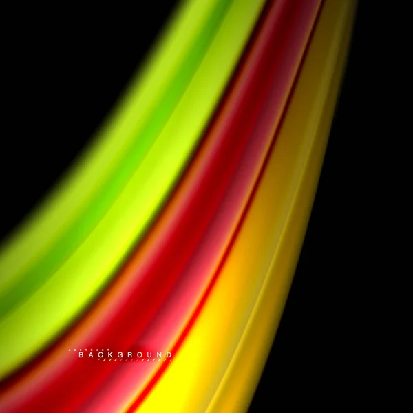 Fluido mezcla colores vector onda abstracto diseño de fondo. Ondas de malla coloridas — Vector de stock