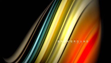 Sıvı vektör dalga arka plan renkleri karıştırma