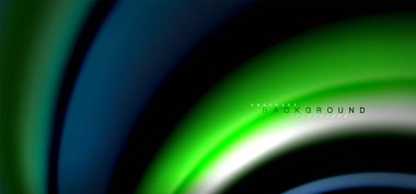 Siyah arka plan üzerinde renkli dalga satırları