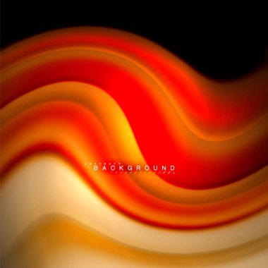 Sıvı karıştırma renkler dalga arka plan tasarlamak vektör. Renkli örgü dalgalar