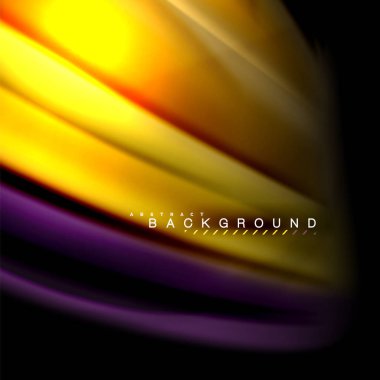 Sıvı karıştırma renkler dalga arka plan tasarlamak vektör. Renkli örgü dalgalar