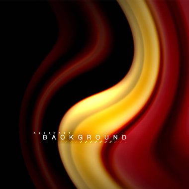 Sıvı karıştırma renkler dalga arka plan tasarlamak vektör. Renkli örgü dalgalar