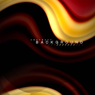 Sıvı karıştırma renkler dalga arka plan tasarlamak vektör. Renkli örgü dalgalar