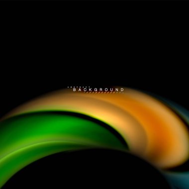 Sıvı karıştırma renkler dalga arka plan tasarlamak vektör. Renkli örgü dalgalar