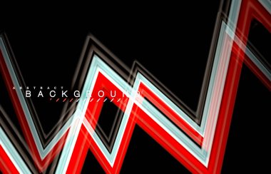 Sıvı çok renkli çizgilerle oluşturulan geometrik şekiller