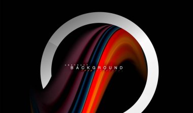 Gökkuşağı sıvı geometrik şekil dalga ve metalik renkler