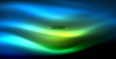 Neon parlayan dalga, sihirli enerji ve ışık arka plan