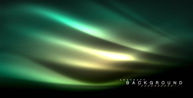 Neon parlayan dalga, sihirli enerji ve ışık arka plan