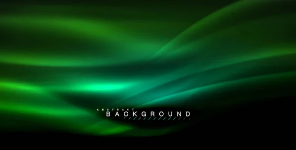 Neon Glühende Welle Magische Energie Und Licht Bewegungshintergrund Vektorillustration — Stockvektor