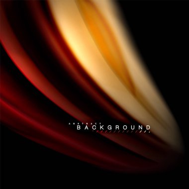 Sıvı karıştırma renkler dalga arka plan tasarlamak vektör. Renkli örgü dalgalar