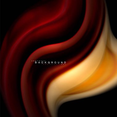 Sıvı karıştırma renkler dalga arka plan tasarlamak vektör. Renkli örgü dalgalar