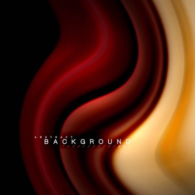 Sıvı karıştırma renkler dalga arka plan tasarlamak vektör. Renkli örgü dalgalar