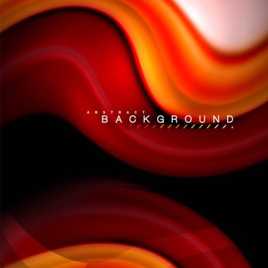 Sıvı karıştırma renkler dalga arka plan tasarlamak vektör. Renkli örgü dalgalar