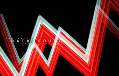 Sıvı çok renkli çizgilerle oluşturulan geometrik şekiller