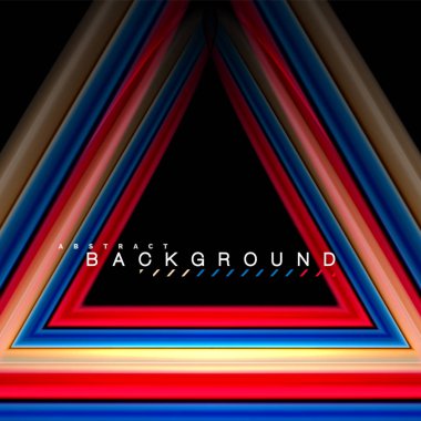 Sıvı çok renkli çizgilerle oluşturulan geometrik şekiller