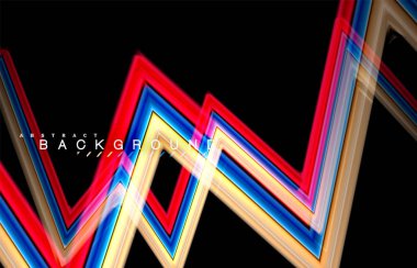 Sıvı çok renkli çizgilerle oluşturulan geometrik şekiller