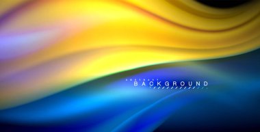 Neon parlayan dalga, sihirli enerji ve ışık arka plan