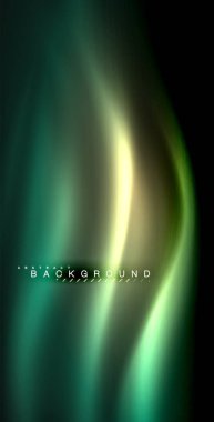 Neon parlayan dalga, sihirli enerji ve ışık arka plan