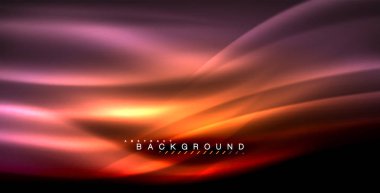 Neon parlayan dalga, sihirli enerji ve ışık arka plan