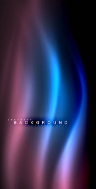 Neon parlayan dalga, sihirli enerji ve ışık arka plan