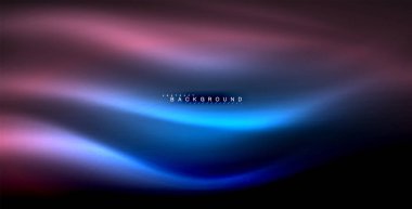 Neon parlayan dalga, sihirli enerji ve ışık arka plan