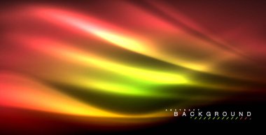 Neon parlayan dalga, sihirli enerji ve ışık arka plan