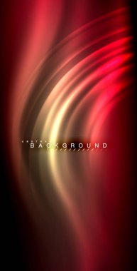 Neon parlayan dalga, sihirli enerji ve ışık arka plan