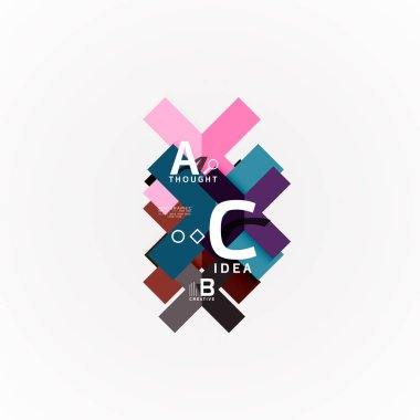 Kağıt Infographic banner şablon seçenekleriyle bir b c, infographics öğeleri