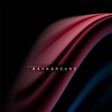 Sıvı karıştırma renkler dalga arka plan tasarlamak vektör. Renkli örgü dalgalar