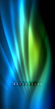 Neon parlayan dalga, sihirli enerji ve ışık arka plan