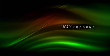 Neon parlayan dalga, sihirli enerji ve ışık arka plan