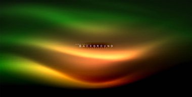 Neon parlayan dalga, sihirli enerji ve ışık arka plan