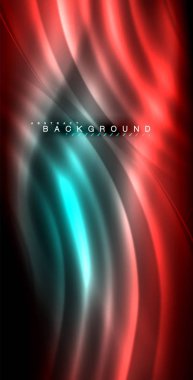 Neon parlayan dalga, sihirli enerji ve ışık arka plan