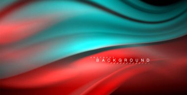 Neon parlayan dalga, sihirli enerji ve ışık arka plan