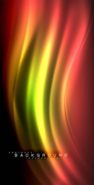 Neon parlayan dalga, sihirli enerji ve ışık arka plan