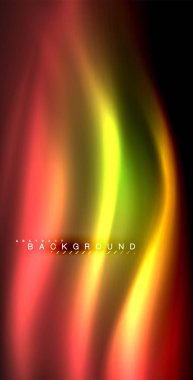 Neon parlayan dalga, sihirli enerji ve ışık arka plan