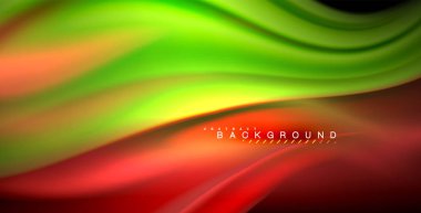 Neon parlayan dalga, sihirli enerji ve ışık arka plan