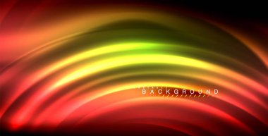 Neon parlayan dalga, sihirli enerji ve ışık arka plan