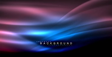 Neon parlayan dalga, sihirli enerji ve ışık arka plan