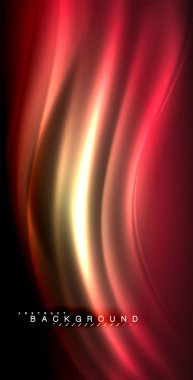 Neon parlayan dalga, sihirli enerji ve ışık arka plan