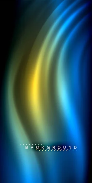 Неонова Сяюча Хвиля Магічна Енергія Світловий Рух Фону Векторні Ілюстрації — стоковий вектор